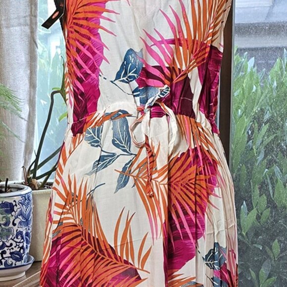 LAKLOOK Pullover Palm Leaf Print Maxi Dress S - Picture 2 of 4
